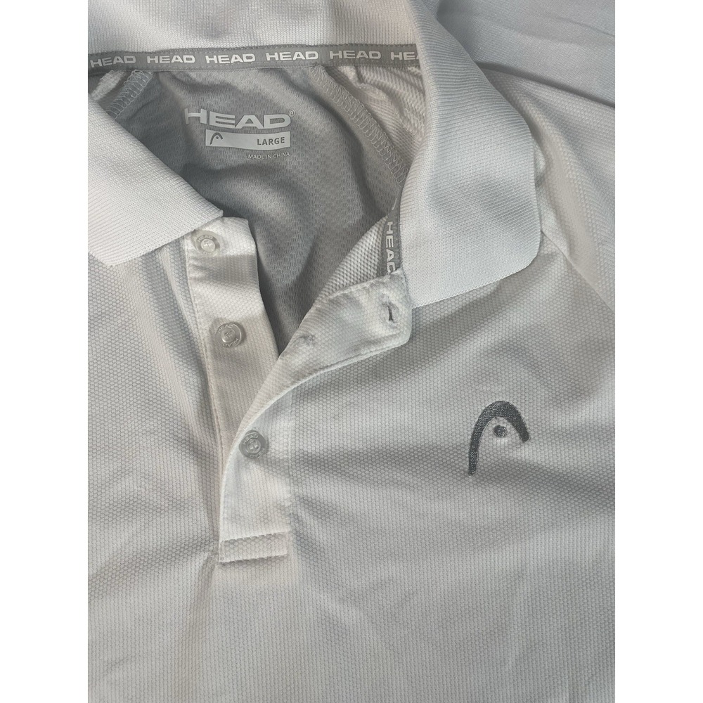 Head Men's Polo Shirt Size Large White Casual Sport‎ Top